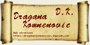 Dragana Komnenović vizit kartica
